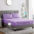thumbnail image 5 of American Home Collection Brushed Microfiber Sheet Set, Deep Pocket Extra Soft Sheets & Pillowcases Set, 4 Pieces, Queen, Lavender, 5 of 7