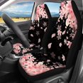 thumbnail image 2 of HUISEFOR Pink Cherry Blossoms Car Seat Cover Set Breathable 4 Piece Car Seat Cover Full Set Elastic Anti Slip Cars Interior Accessories Fashion Universal Fit for Most Cars SUVs, 2 of 6