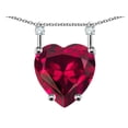 thumbnail image 2 of Star K� Heart Shape 8mm Created Ruby Stackable Mothers Pendant, 2 of 9