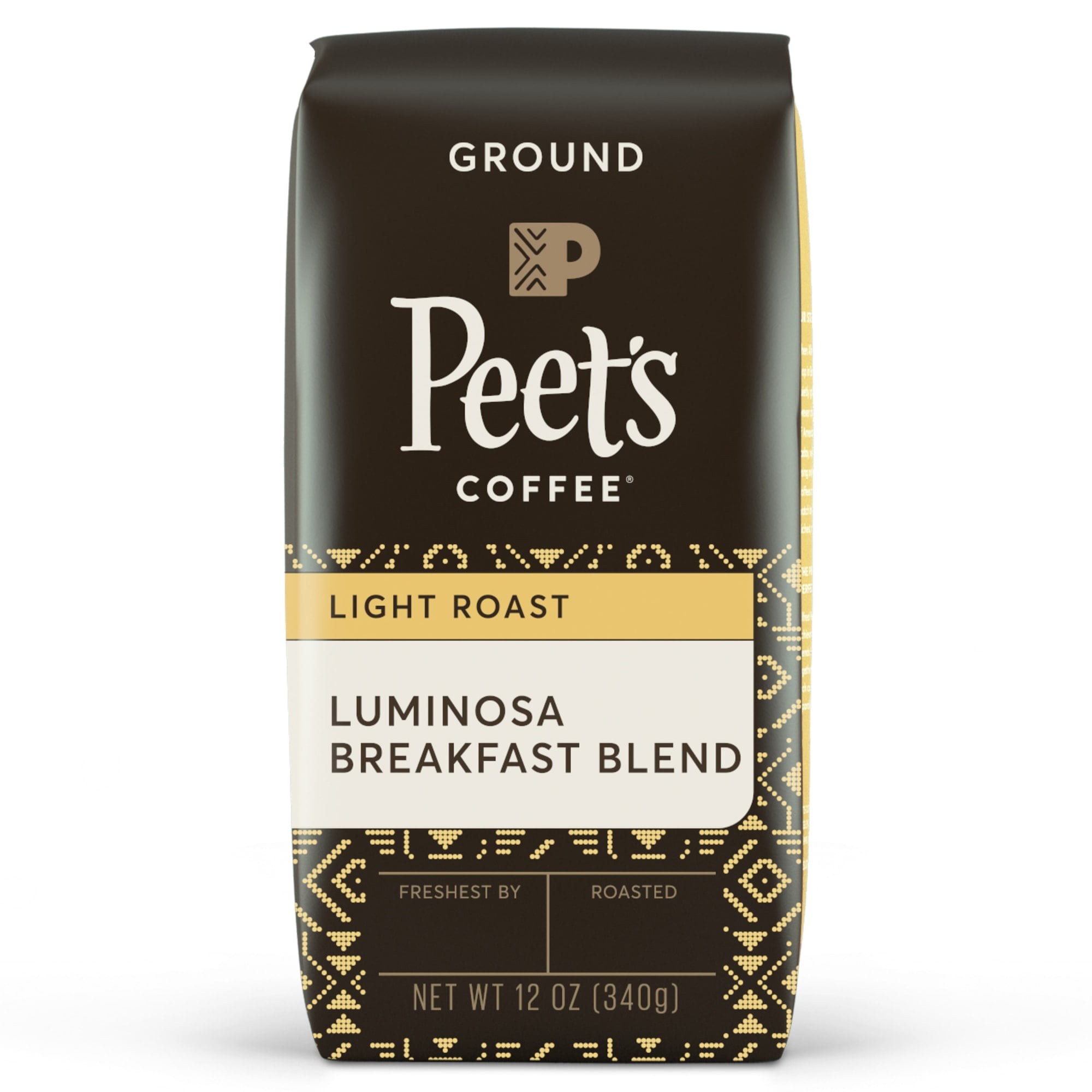 Peet's Coffee Luminosa Breakfast Blend, Light Roast Ground Coffee, 12