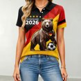 thumbnail image 5 of Women's Football Graphic T-Shirt, Women's Fashion Printed Short Sleeve Sports Top, Casual Athletic Workout Tee for Soccer Tournament 2026 Hot Pink Size: 2XL, 5 of 5