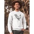 thumbnail image 2 of Farm Animal, Rooster Sweatshirt Men -Image by Shutterstock, Male Small, 2 of 4