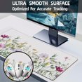 thumbnail image 5 of Desk Mat, Vintage Watercolor Flowers Extended Large Gaming Mouse Pad for Desk XXL, Non-Slip Rubber Base Stitched Edges Long Computer Keyboard Desk Pad Mouse Mat for Home Office Gaming 35.4"X15.7", 5 of 6