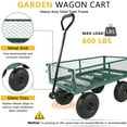 Jump Into Fun Wagon Cart, Steel Mesh Garden Cart with 10" Wheel