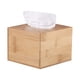 thumbnail image 1 of 1 caja de pañuelos de madera cuadrada de bambú para escritorio, soporte para servilletas, para casa, hotel, coche, oficina, tamaño S, 1 of 8