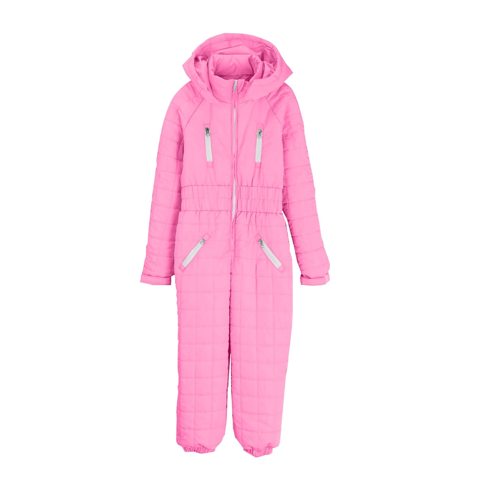 Mercatoo Hooded Ski Jumpsuit for Girls Boys Full Zip One Piece Quilted Snowsuit Teens Kids Elastic Cuffs Winter Warm Onesi𝗲 Outerwear