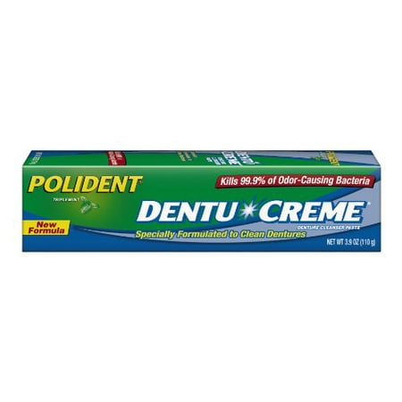 - 5 Pack - Polident Dentu-Creme Denture Toothpaste, 3.9 Oz Each