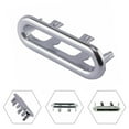 thumbnail image 3 of 1/2x Pcs Basin Sink Spare Oval Overflow Cover Tidy Trim Chrome Replacement, 3 of 6