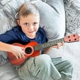 thumbnail image 3 of Clearance! JMYHOAM Children's Hippopotamus Pattern Guitar Ukulele Simulation Playable Instrument Early Education Enlightenment Toy, 3 of 6