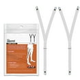 thumbnail image 1 of Hold'Em Premium Shirt Stays Ultra Soft Elastic with Extra Sturdy Strong Metal Clips Y-Style, White, 1 of 1