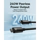 thumbnail image 2 of Cable USB C Baseus 240W PD 5A de carga rápida para iPhone MacBook, 2 of 7