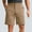Khaki, variant on 1PCS Men's Solid Color Straight Barrel Trekking Shorts, Button Waist with Pockets, Outdoor Casual Cargo Shorts for Hiking Camping and Travel Gray XXXL(XXXL)