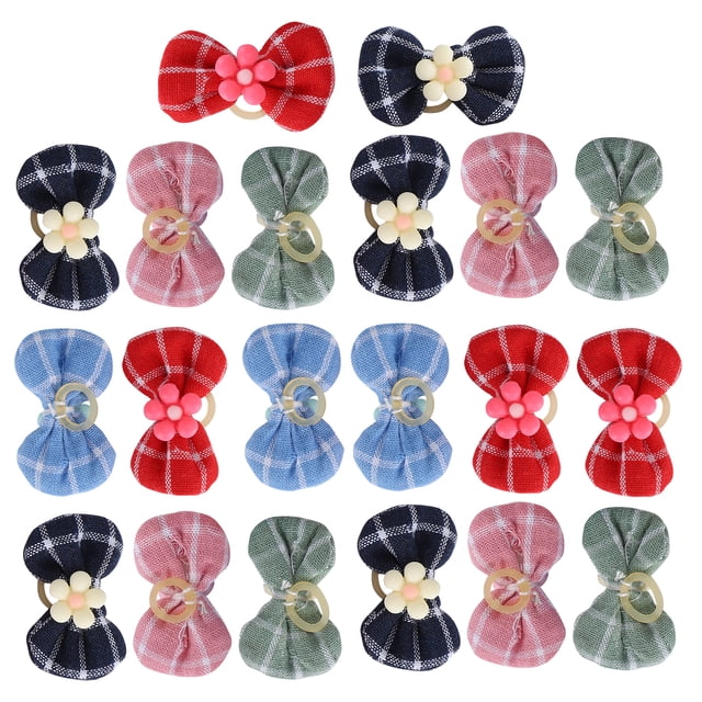 Gorro para mascotas, 20 piezas de poliéster con lazo para mascotas, accesorio para mascotas, decoración para mascotas, diseño a prueba de futuro