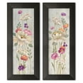 thumbnail image 1 of Gango Home Decor Contemporary Retro Floral I & Retro Floral II by Silvia Vassileva (Ready to Hang); Two 6x18in Black Framed Prints, 1 of 5