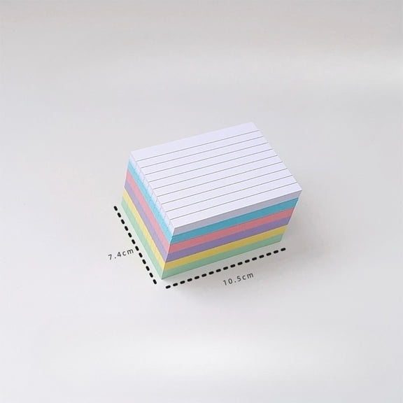 Colored Index Cards A7 - 300 Count Flash Cards for Studing,Note Cards Index Cards Ruled Colorful Notecards 6 Colors (50 Sheets Each)