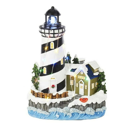 UPC 086131413711 product image for Kurt S. Adler 10.25 in. Battery-Operated LED Lighthouse Tablepiece | upcitemdb.com