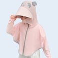 thumbnail image 7 of Bovxnpu Boys Girls Tops Lightweight Long Sleeve Zip Up Hoodie Jacket, Girls Thin Zip-Up Hoodie Sun Protection Jacket Hooded Shirt Pockets Running Outdoor Free Size, 7 of 7