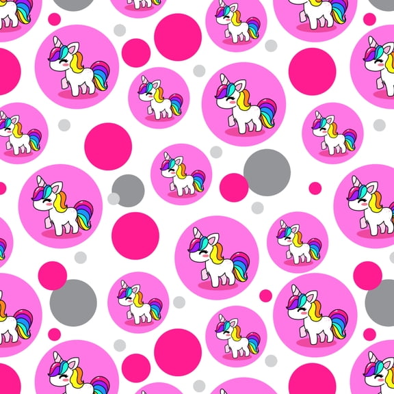 Cute Kawaii Rainbow Unicorn Chibi Premium Gift Wrap Wrapping Paper Roll