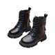 thumbnail image 2 of Zapatos para niñas,Botas para niñas,Encaje de invierno para montar botas de cuero falso tamaño 10 niñas, 2 of 9