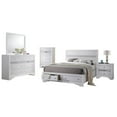 thumbnail image 1 of Chic White 5 Piece Bedroom Set with Queen Size Platform Bed, 1 of 12
