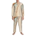 thumbnail image 3 of Yiaed Starfish On The Sand Beach Print Men’s Pajamas Set - Long Sleeve Button Down Sleep Shirt and Pajama Bottoms Sleepwear Set Mens Pjs Sets Men's Pajama Bottoms-Medium, 3 of 7