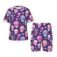 thumbnail image 1 of Balery Skull mushroom colorful cute Conjunto de Pijama Infantil de Manga Corta con Estampado – Ropa de Dormir de Algodón Suave-Small, 1 of 6