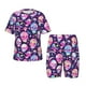 thumbnail image 1 of Balery Skull mushroom colorful cute Conjunto de Pijama Infantil de Manga Corta con Estampado – Ropa de Dormir de Algodón Suave-Large, 1 of 6