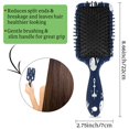 thumbnail image 4 of Watercolor Lemon Hair Brush Detangler Brush with Nylon Bristle for Thick Curly Thin Long Short Wet or Dry Hair Adds Shine and Makes Hair Health Paddle Hairbrush for Women Men, 4 of 6