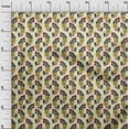 thumbnail image 2 of oneOone Silk Tabby Fabric Leaves & Floral Block Fabric Prints By Yard 42 Inch Wide, 2 of 4