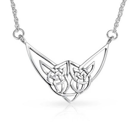 - Celtic Love Knot Triquetra 925 Silver Pendant Necklace 18in