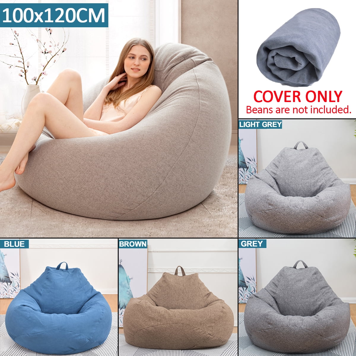 Dizziness Dare Illusion 39'' x 47'' Extra Large Bean Bag Chair Sofa Cover Indoor/Outdoor Game Seat  BeanBag Adults Kid (No Filling) - Walmart.com