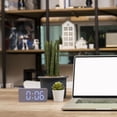 thumbnail image 4 of Shisuyan LED Digital Clock with Alarm for Home Simple Grey Plastic Design Fits Any Room Decor 4.7 Inches, 4 of 8