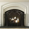 Pleasant Hearth Gothic Steel Fireplace Screen, Black, Fire Arched Cover