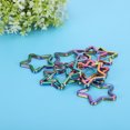 thumbnail image 1 of Key Chain Ring,10pcs Colorful Pentacle Shaped Iron Key Ring Key Ring State-of-the-Art Design, 1 of 7