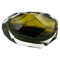 Bergamo Art 4" High Premium Contemporary Glass Vase for Flowers in Brown