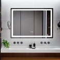 thumbnail image 1 of 24x40 Inches LED Bathroom Mirror – Wall Mounted Vanity Mirror with Front and Back Double LED – Dimmable 3 Colors, Anti-Fog, Shatterproof, Memory Feature – Vertical or Horizontal Mount, 1 of 7