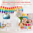 thumbnail image 3 of 3 PCS Acrylic Cake Stands, Clear Round Cake Display Stands, Tall Cupcake Stand, Dessert Table Display Holder, Pastry Candy Display Riser for Birthdays, Weddings, Festive Parties, 3 of 7