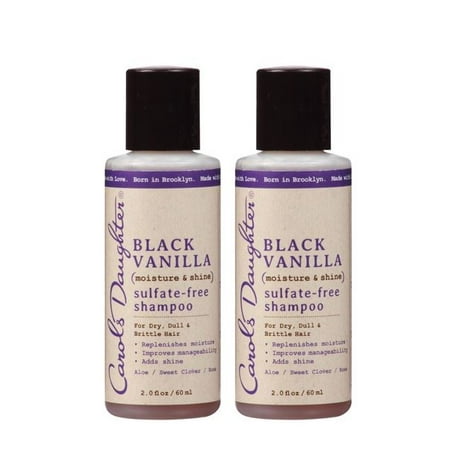 Carol's Daughter Sulfate Free Shampoo, Black Vanilla, 2 oz, Travel 2 Pack