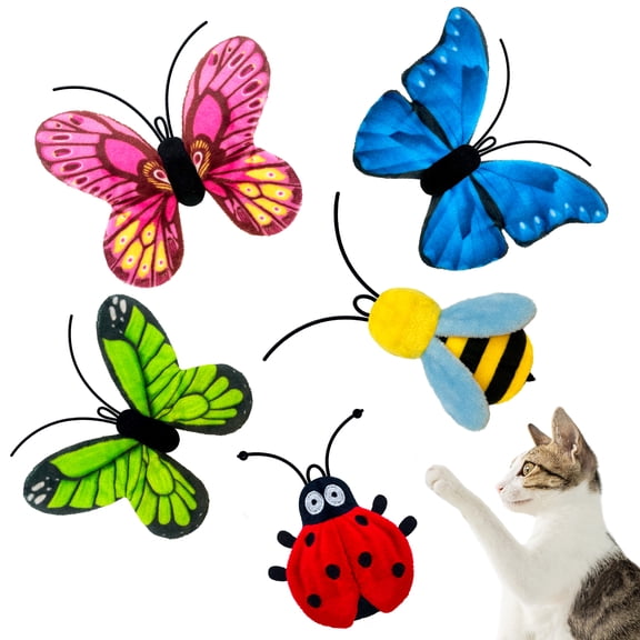 Lepawit Catnip Toys for Indoor Cats, 7 Pack Butterfly Catnip Toys with Crinkle, Cat Toys for Indoor Cats & Kitten & Kitty