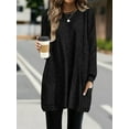 thumbnail image 4 of Long Sleeve Shirts for Women Long Sweaters with Pockets Tunic Tops Loose Fit Black XXL, 4 of 8