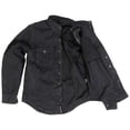 thumbnail image 6 of Hot Leathers  Men Classic Motorcycle Denim Long Sleeve Biker Shirt with Armor - Black - Small, 6 of 10