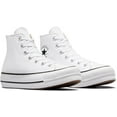 thumbnail image 6 of Converse Chuck Taylor All Star Lift High Top Sneakers, White/Black/White, Women 12 Men 10 Medium US, 6 of 7