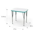 thumbnail image 4 of Tot Mate Versa Adjustable Height Kids Desk for School or Home, Tall Size (White/Purple, 21 - 30" H), 4 of 5