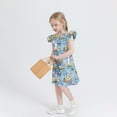 thumbnail image 6 of Toddler Girl Clothes Clearance under $5 Summer Easter Eggs Bunny Ruffle Sleeve Sundress Toddler Girls Dress Summer Dresses 4-14T, 6 of 6