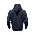 thumbnail image 6 of Dwelliawo Men's Fleece Hoodies & Sweatshirts Zip Up Cargo Pullover Big and Tall Hooded Sweatshirt Winter Tactical Sweatshirt with Pocket Navy XL, 6 of 8