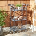 thumbnail image 2 of SAFAVIEH Noreen Contemporary Outdoor Patio 3 Tier Shelf, Antique Blue, 2 of 11