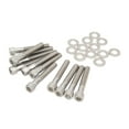 thumbnail image 4 of Kit de pernos de culata de acero inoxidable 304 endurecido, repuesto pulido para FORD SMALL BLOCK SBF 289 302 5.0L 351W, 4 of 12