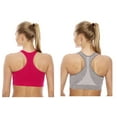 thumbnail image 2 of Just Intimates Racerback Sports Bra (Pack of 2) (Wine, Heather Gray, M), 2 of 2