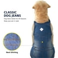 thumbnail image 3 of HQREA Overalls for Large Dogs Blue Vintage Washed Dog Jeans Jumpsuit Denim Shirts & Pant Sets Onesie, 3 of 6