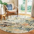 thumbnail image 2 of SAFAVIEH Madison Xanthia Abstract Area Rug, Beige/Navy, 5' x 5' Round, 2 of 7